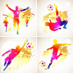 Soccer and Winner Silhouette