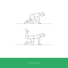 Fitness Icon Workout - donkey kick