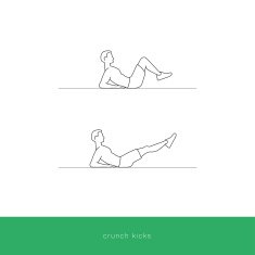 Fitness Icon Workout - crunch kicks