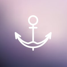 Anchor thin line icon N3