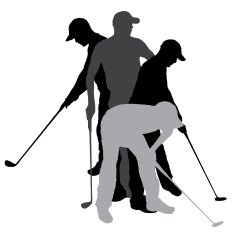 Vector silhouette golf