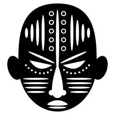 African Masks tribal design N9
