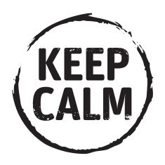 Black vector grunge stamp KEEP CALM in circle