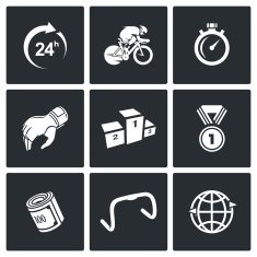 Cycling icons Vector Illustration N2