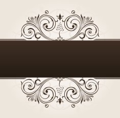vector template for text vintage frame decorated background flo N2