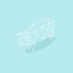 Cow abstract isolated on a white backgrounds vector illustration
