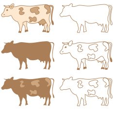 Vector cow set N2