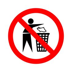 Not litter sign vector