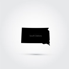 map of the U S state South Dakota N2