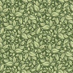 Seamless floral green pattern Vector illustration N2