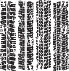 Grunge tire tracks