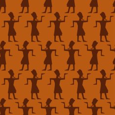 Egyptian seamless pattern with pharaohs
