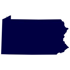 Map of the U S state Pennsylvania N3