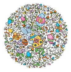Vector circle shape covered pattern