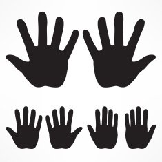 Hand silhouette set N2