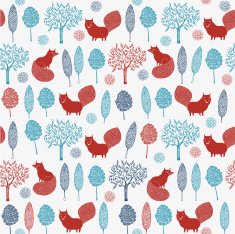 Seamless background with wild foxes