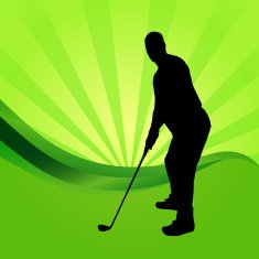 Vector silhouettes of golf N33