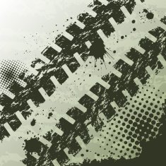 Tractor tire track background