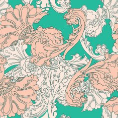 Seamless Pattern with floral ornament N166