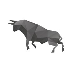 Bull isolated on a white backgrounds