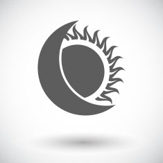 Solar eclipse single icon