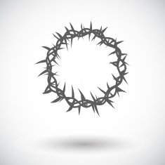 Crown of thorns single icon