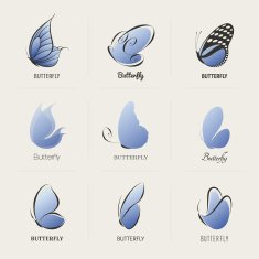 Butterfly - collection of vector design elements