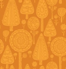 Seamless vector pattern with trees N3