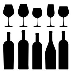 Bottles and wineglasses N4
