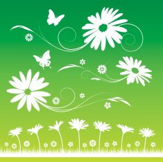 Flower design elements
