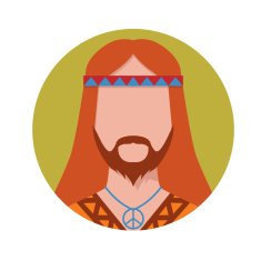 Hippie male avatar N2