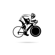 Cyclist abstract lines vector design concept N3