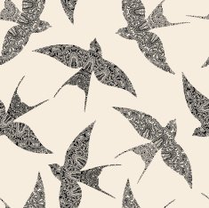 Swallows seamless pattern