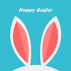 Abstract easter rabbit ears