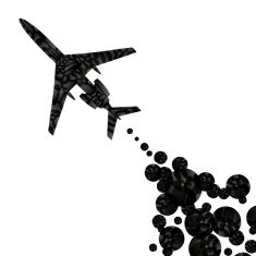 airplane vector abstract background