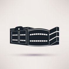 Parking building graphic icon vector flat style