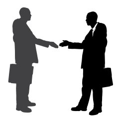 Vector silhouette of businessman N112