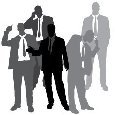 Vector silhouette of businessman N113