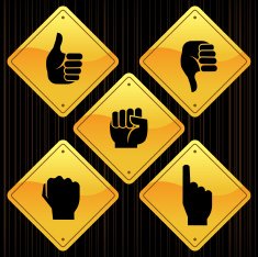 Yellow Signs - Hands