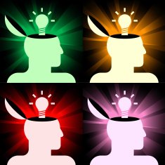 human head with lamp N4