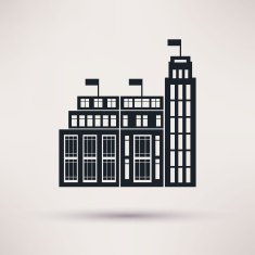Customs building Vector icons in a flat style