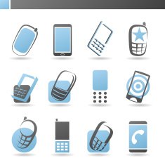 Mobile phones Collection of design elements