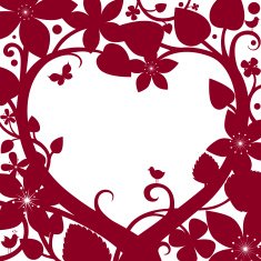 Floral Paper-cut style border