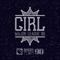 Girl sport emblem