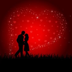 Man Woman on Heart background N2