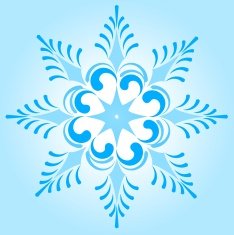 Snowflake winter illustration Vector