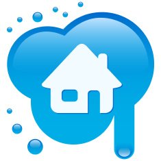 Home icon on a blot
