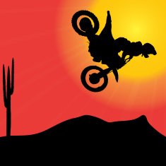 Vector silhouette of a motorcycle N14