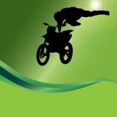 Vector silhouette of a motorcycle N15