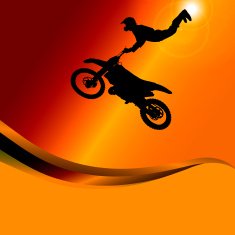 Vector silhouette of a motorcycle N16